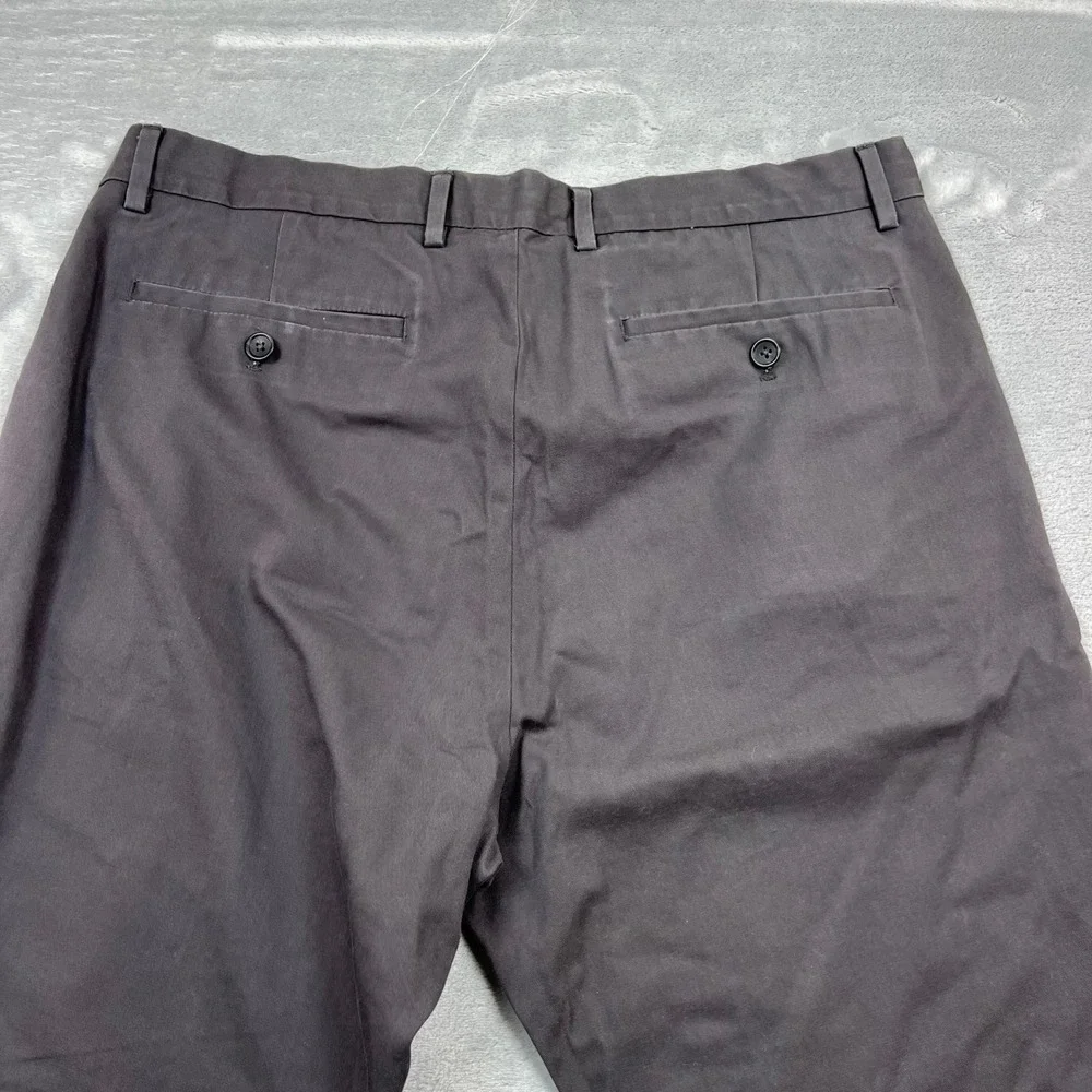Banana Republic Chinos Men 35x30 Gray Tailored Slim Fit Non-Iron Cotton Pants